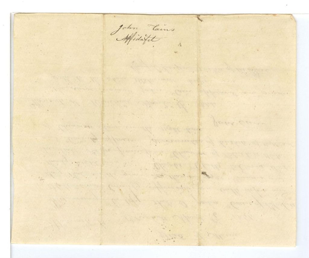 Miniature of John Cain Affidavit