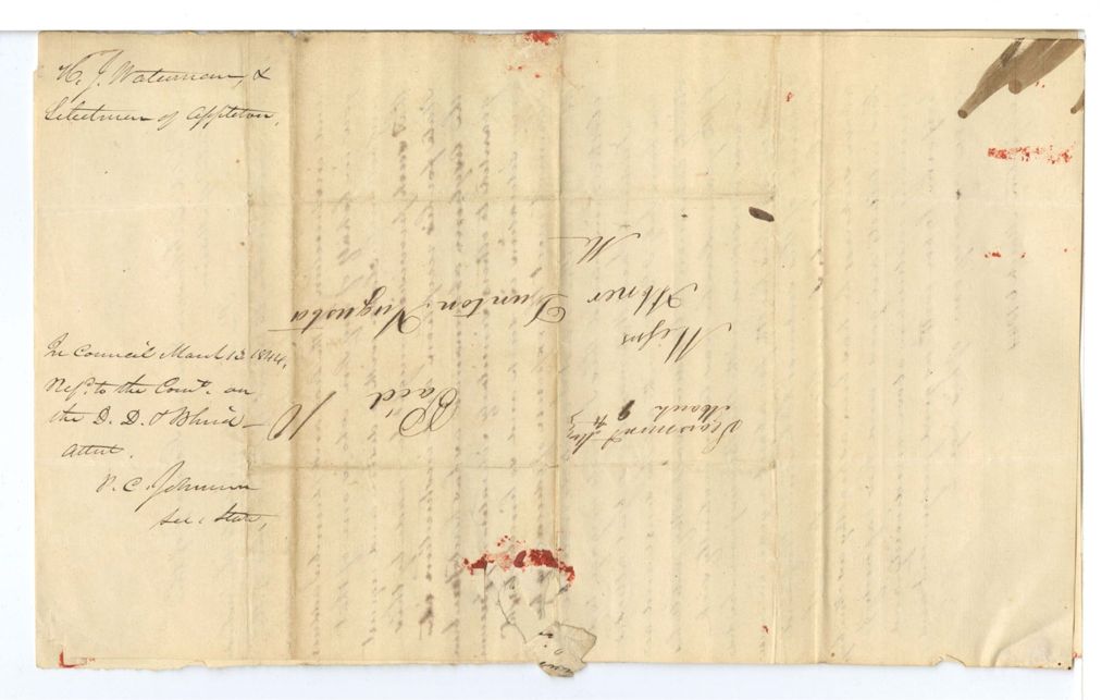 Miniature of Henry J. Waterman, application to the Asylum for the Education of the Deaf and Dumb at Hartford for support of his son Frederick Jacob Waterman