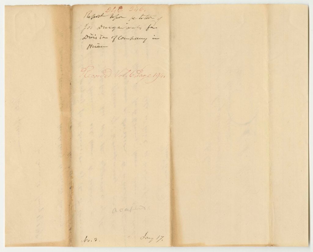 Miniature of Report 346: Report on the Petition of Joseph Durgin and Others for the Division of Their Militia Company in Hiram