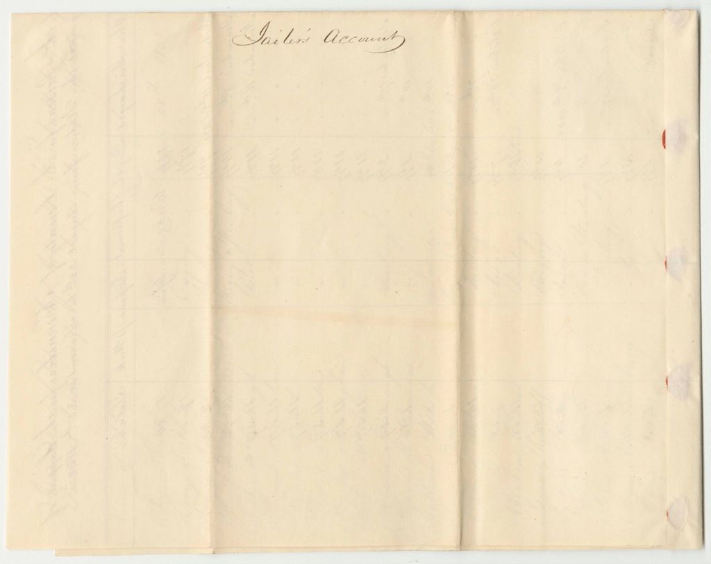 Miniature of Account of Artemas Kimball, Keeper of the Prison for the County of Kennebec, for Support of Prisoners Confined on Charges of Crimes or Offences Against the State, from August 28th to December 25th 1838