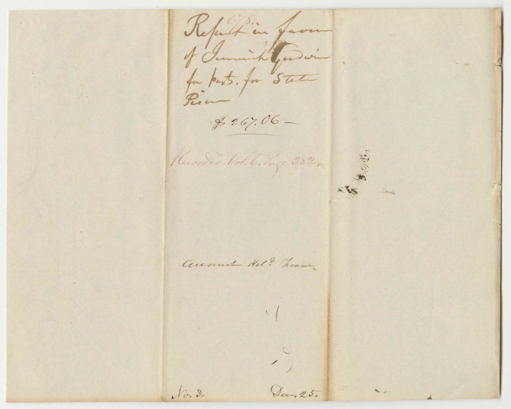 Miniature of Report 678: Report in Favor of Jeremiah Goodwin for Coal for the State Prison
