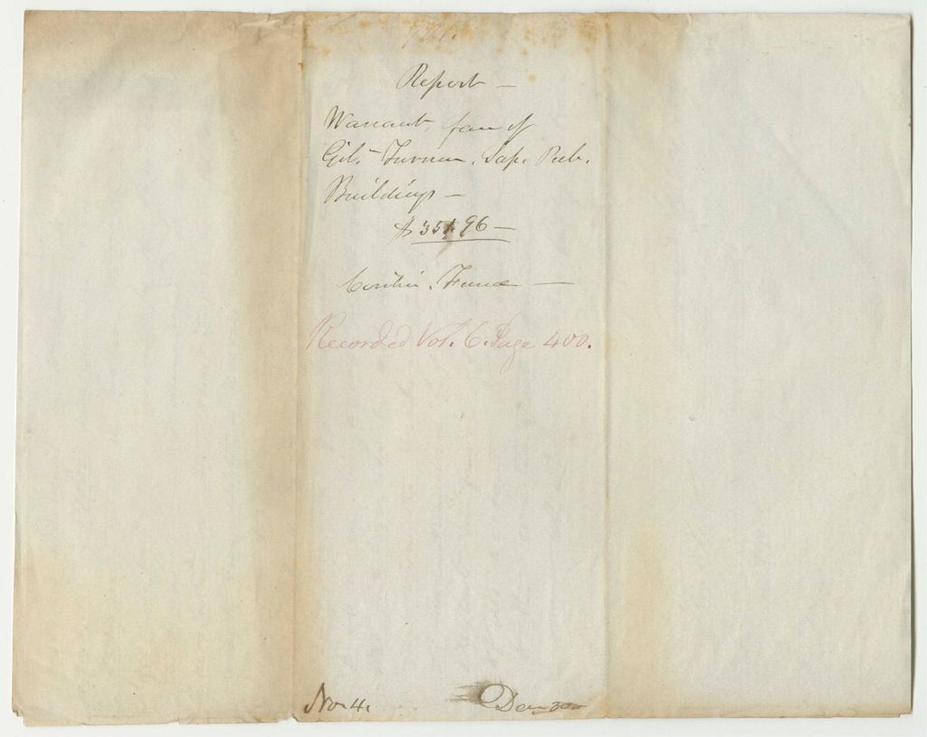 Miniature of Account of Gilman Turner, Superintendent of Public Buildings