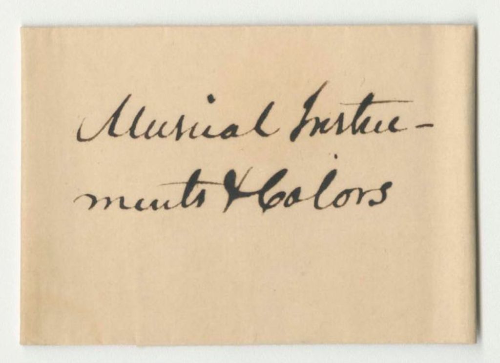 Miniature of Account of A.B. Thompson, Adjutant General, for Musical Instruments and Colors
