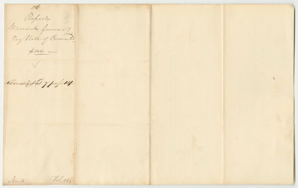 Miniature of Report 26: Warrant for the Payroll of the 6th Session of the 19th Council