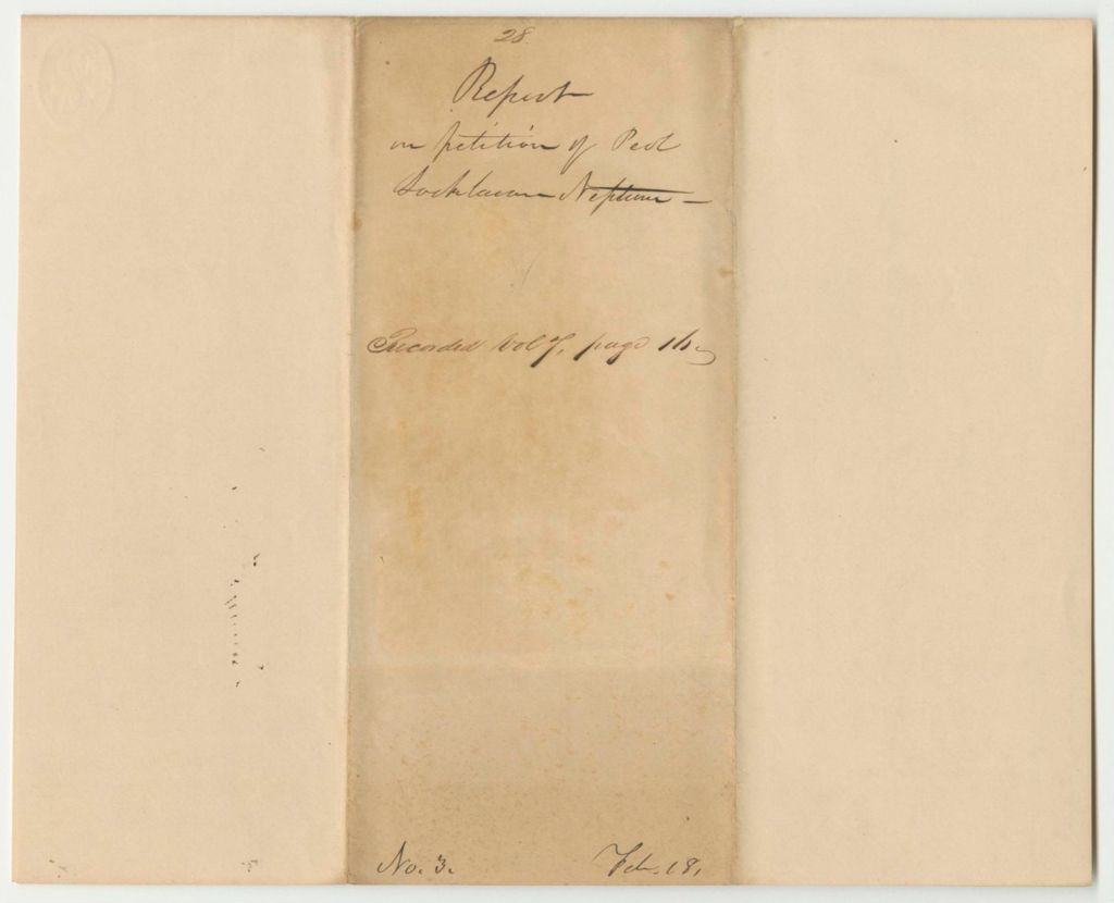 Miniature of Report 29: Report on the Petition of Peol Sockbasin Neptune for Expenses in Attending the Legislature