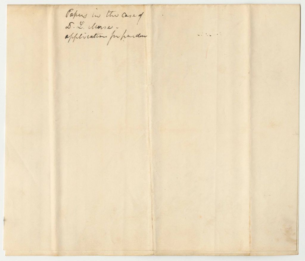 Miniature of Application for the Pardon of David L. Morse
