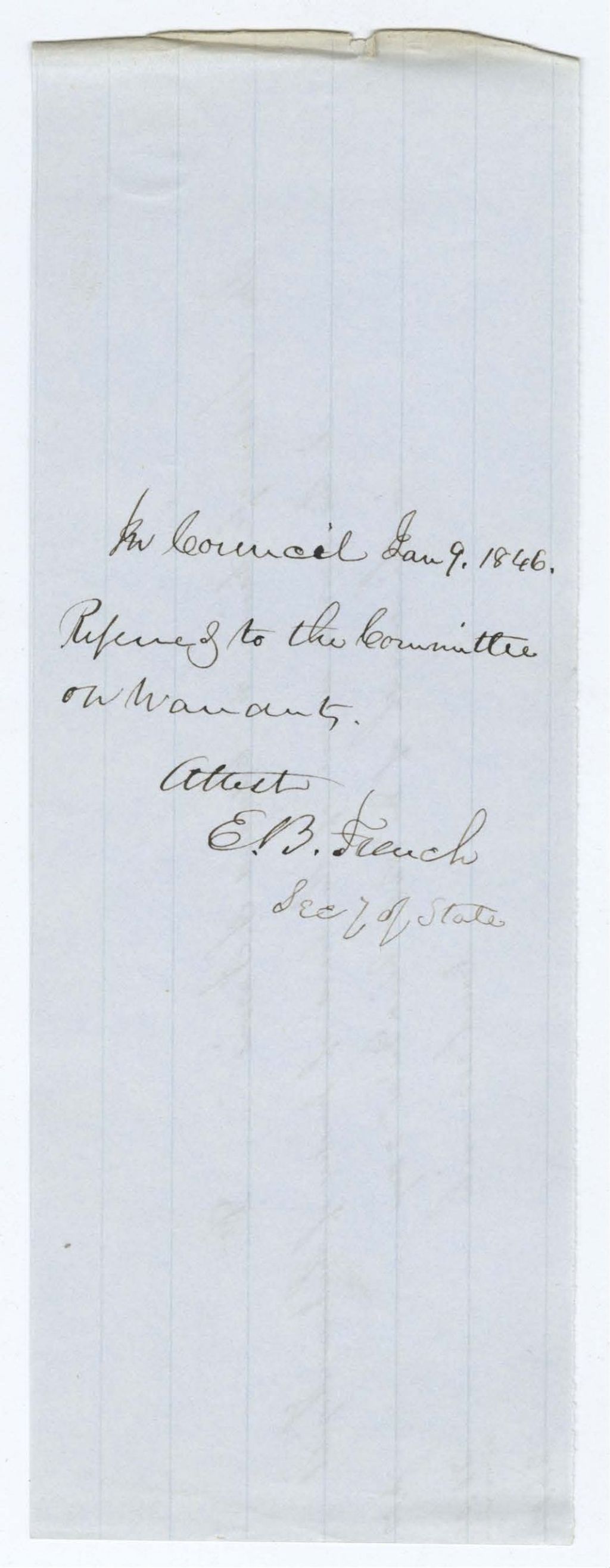 Miniature of Account of Edward S. Jarvis