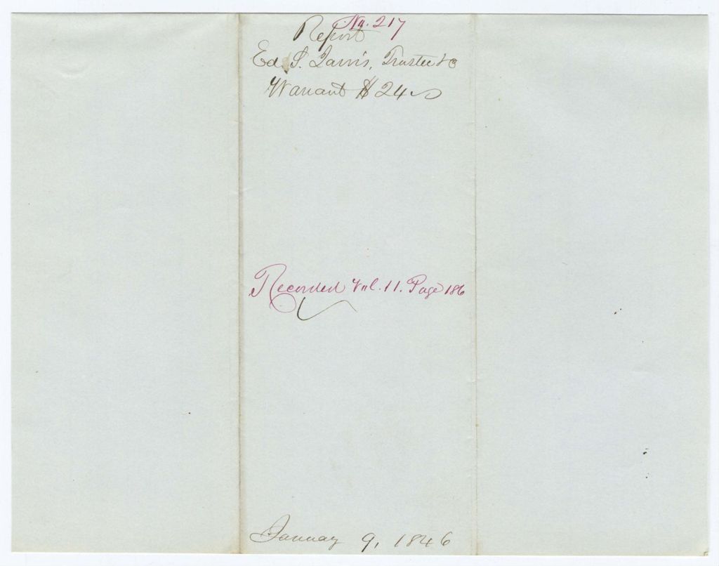 Miniature of Report 217: Report on the account of Edward S. Jarvis