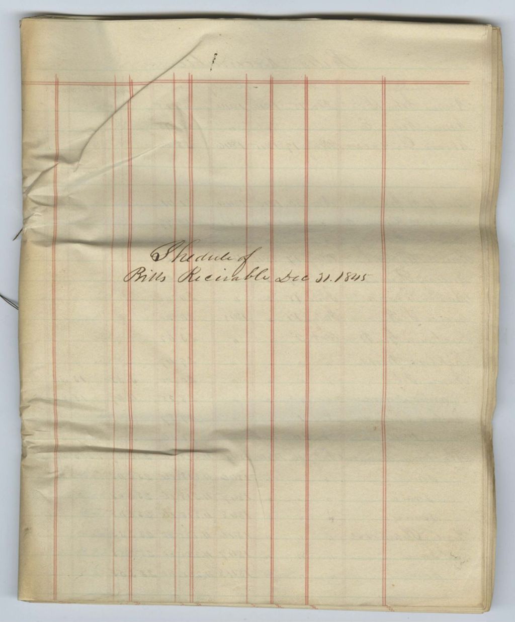 Miniature of Schedule of Bills Received