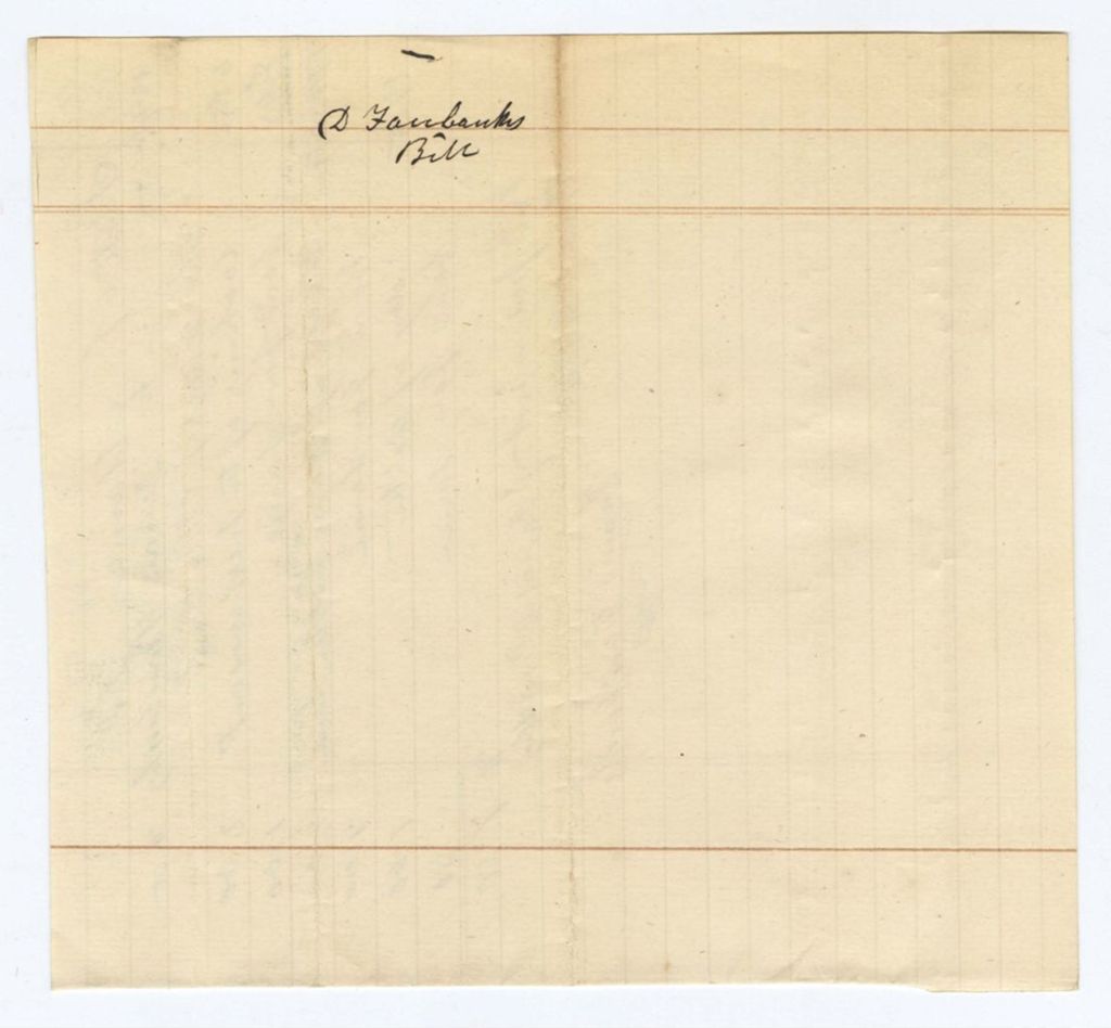 Miniature of Voucher 8: Sub-Voucher 6: D. Fairbanks