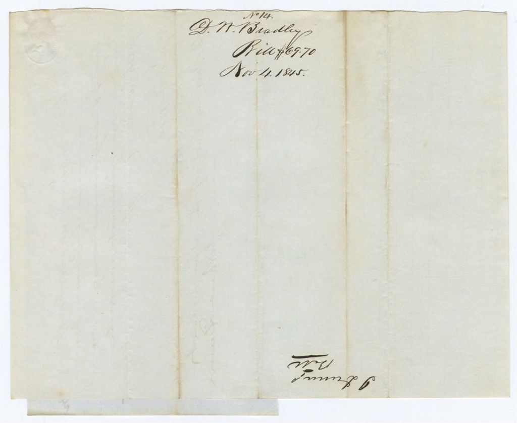 Miniature of Voucher 14: D. W. Bradley