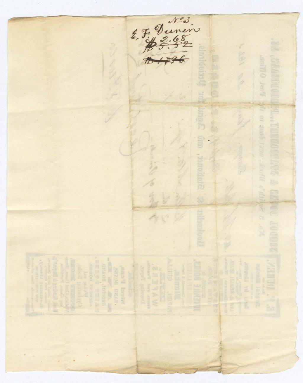 Miniature of Voucher 17: J. Webber Sub-Voucher 3: E. F. Duren