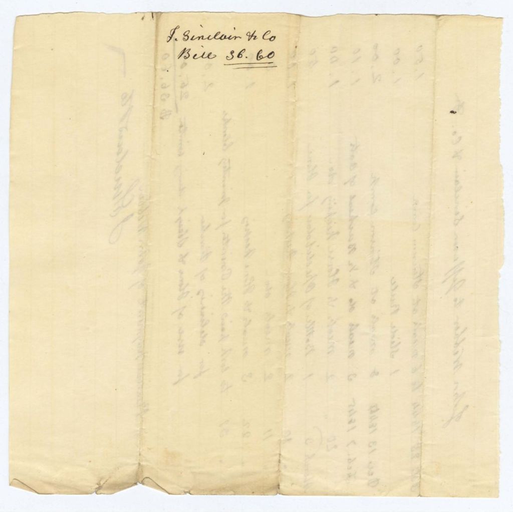 Miniature of Voucher 17, Schedule A: Voucher, Jefferson Sinclair and co