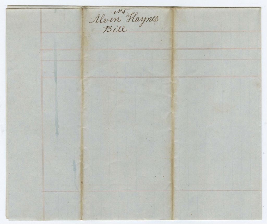 Miniature of Voucher 17: J. Webber Sub-Voucher 5: Alvin Haynes