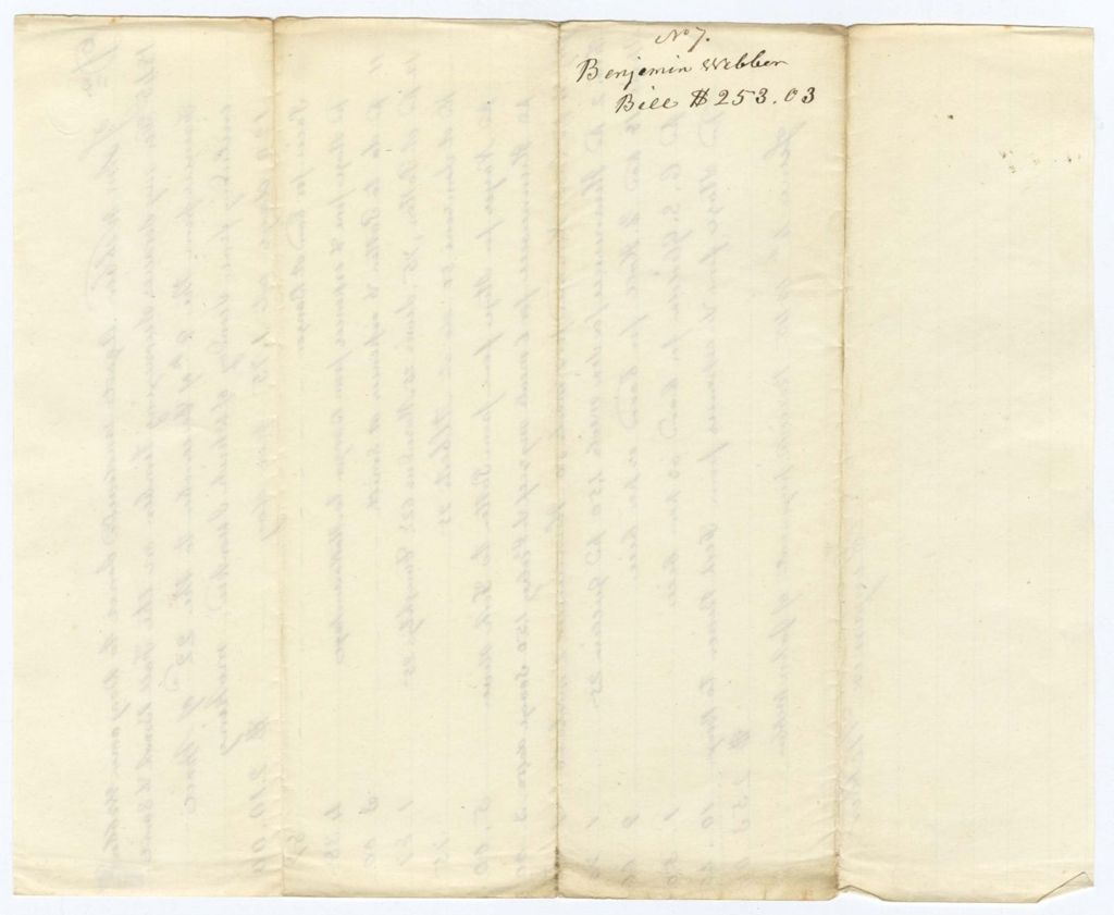 Miniature of Voucher 17: J. Webber Sub-Voucher 7: Benjamin Webber