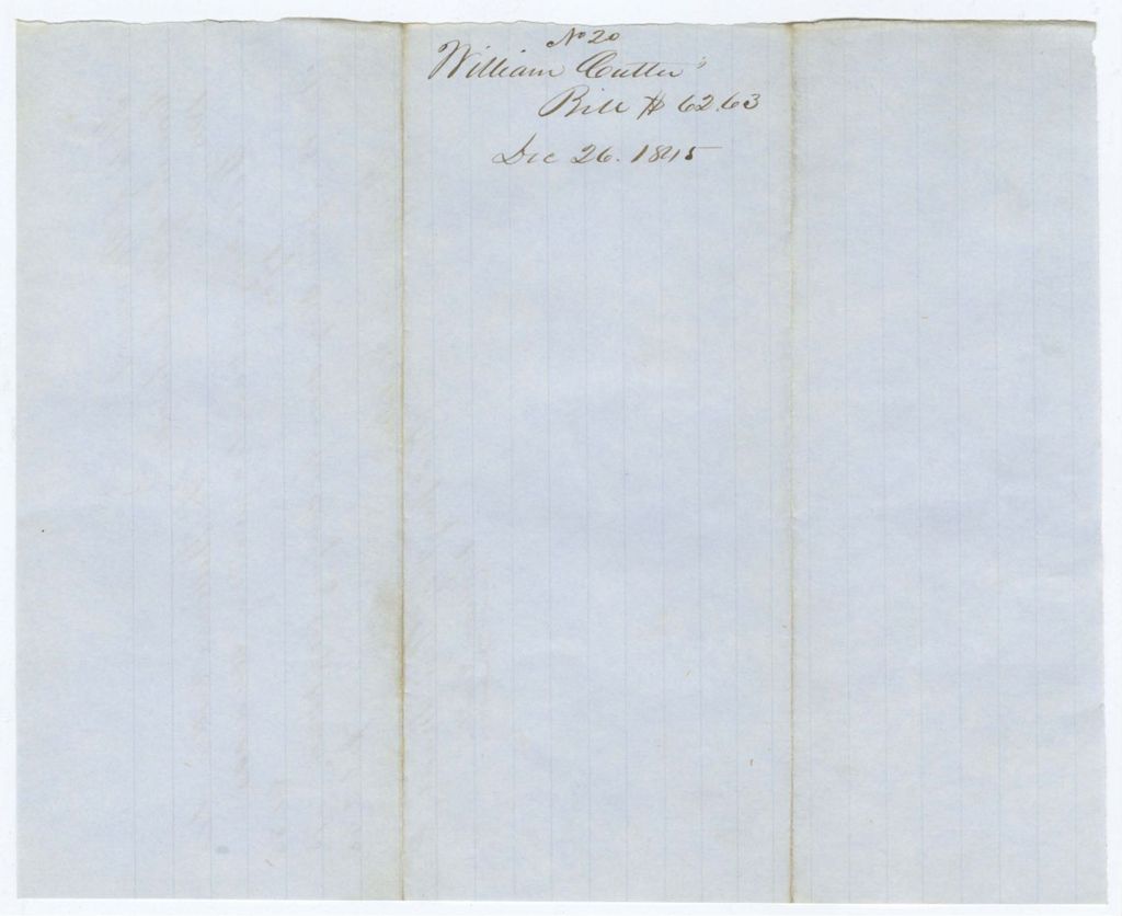 Miniature of Voucher 20: William Cutter