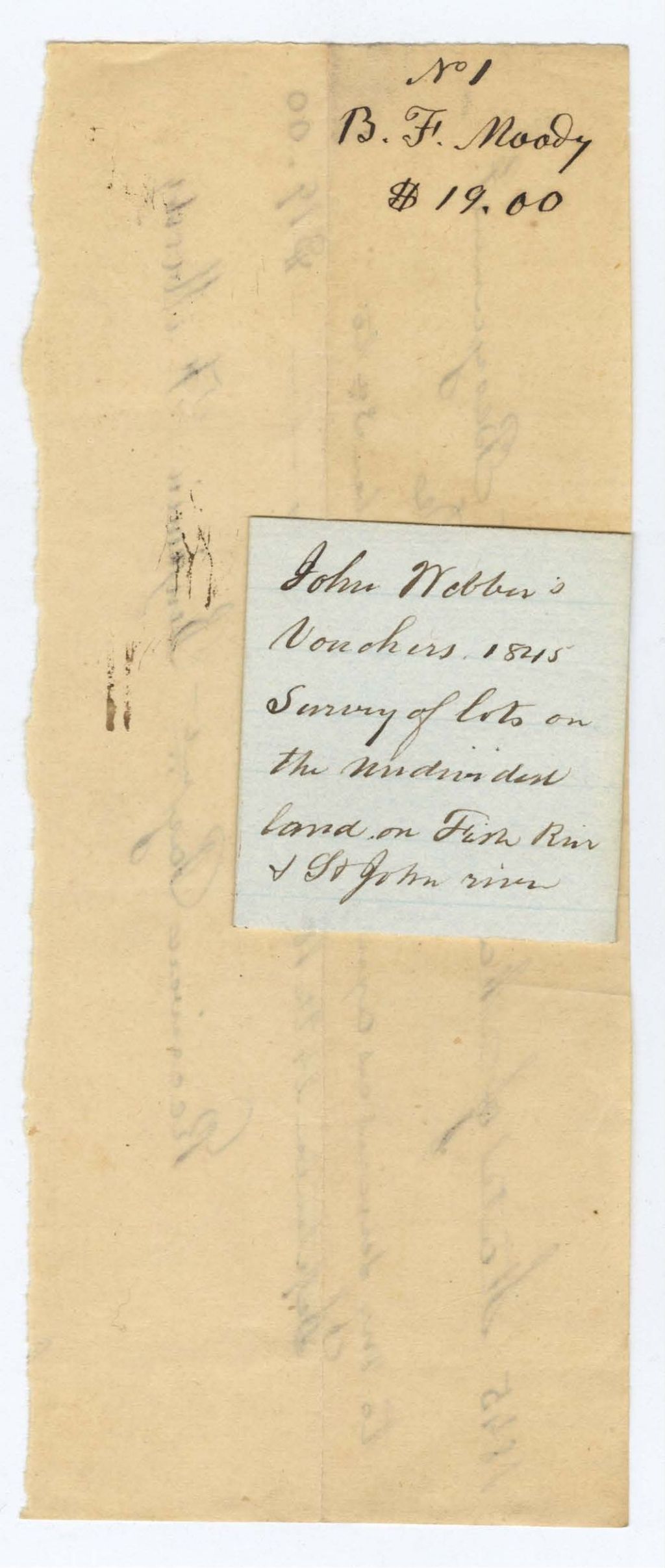 Miniature of Voucher 1: B. F. Moody