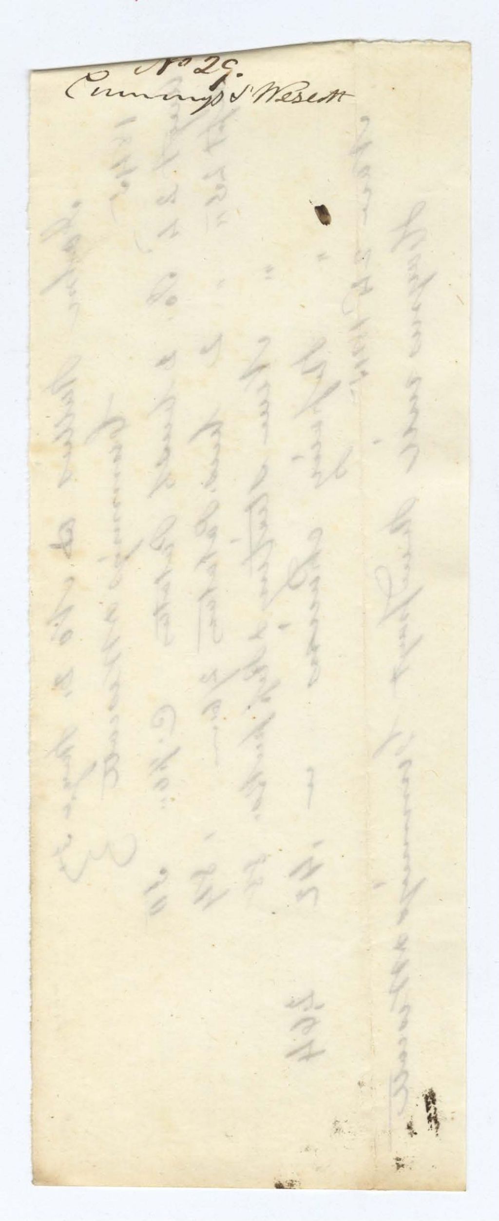 Miniature of Voucher 4: Rollins Sub-Voucher 29: Cummings and [Wessett?]