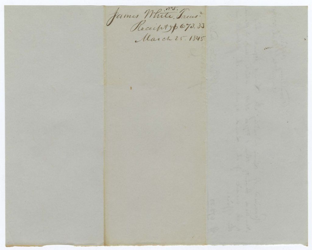 Miniature of Treasurer James White, Receipt 5