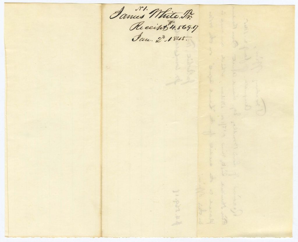 Miniature of Treasurer James White, Receipt 1