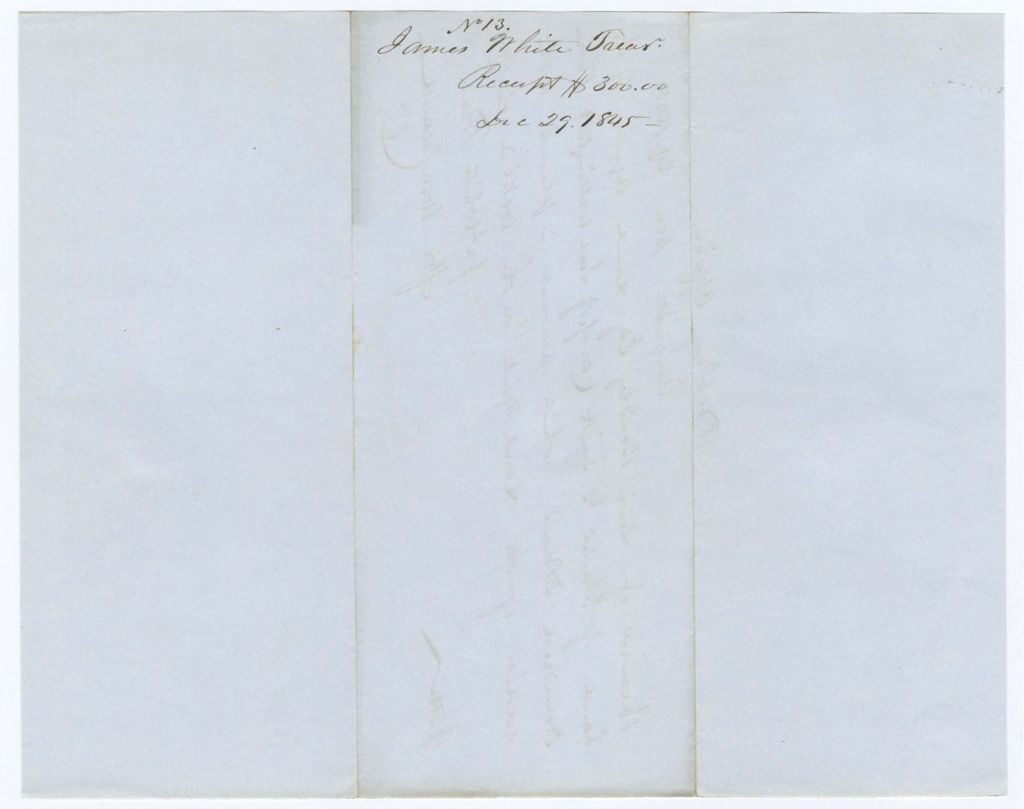 Miniature of Treasurer James White, Receipt 13