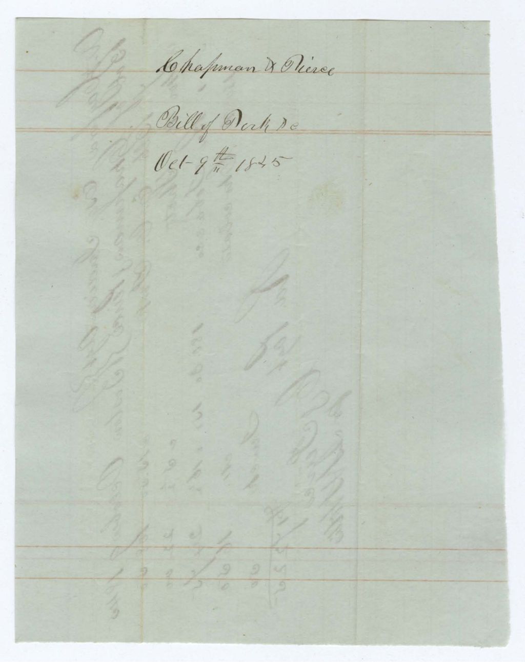 Miniature of Annuity: Chapman and Pierce, Bill of Pork