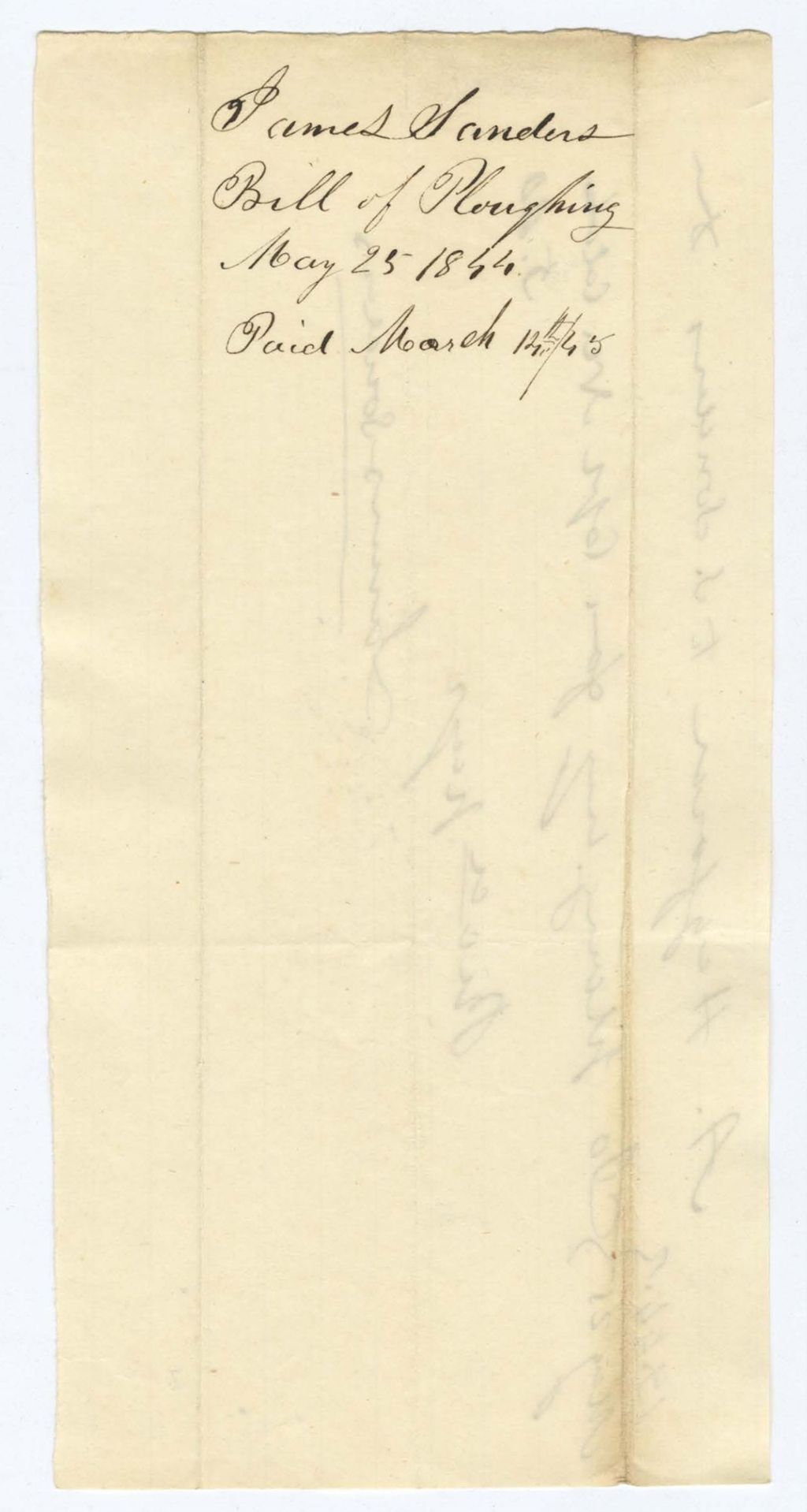 Miniature of Indian Fund (Page 7): James Sanders, Bill of Ploughing