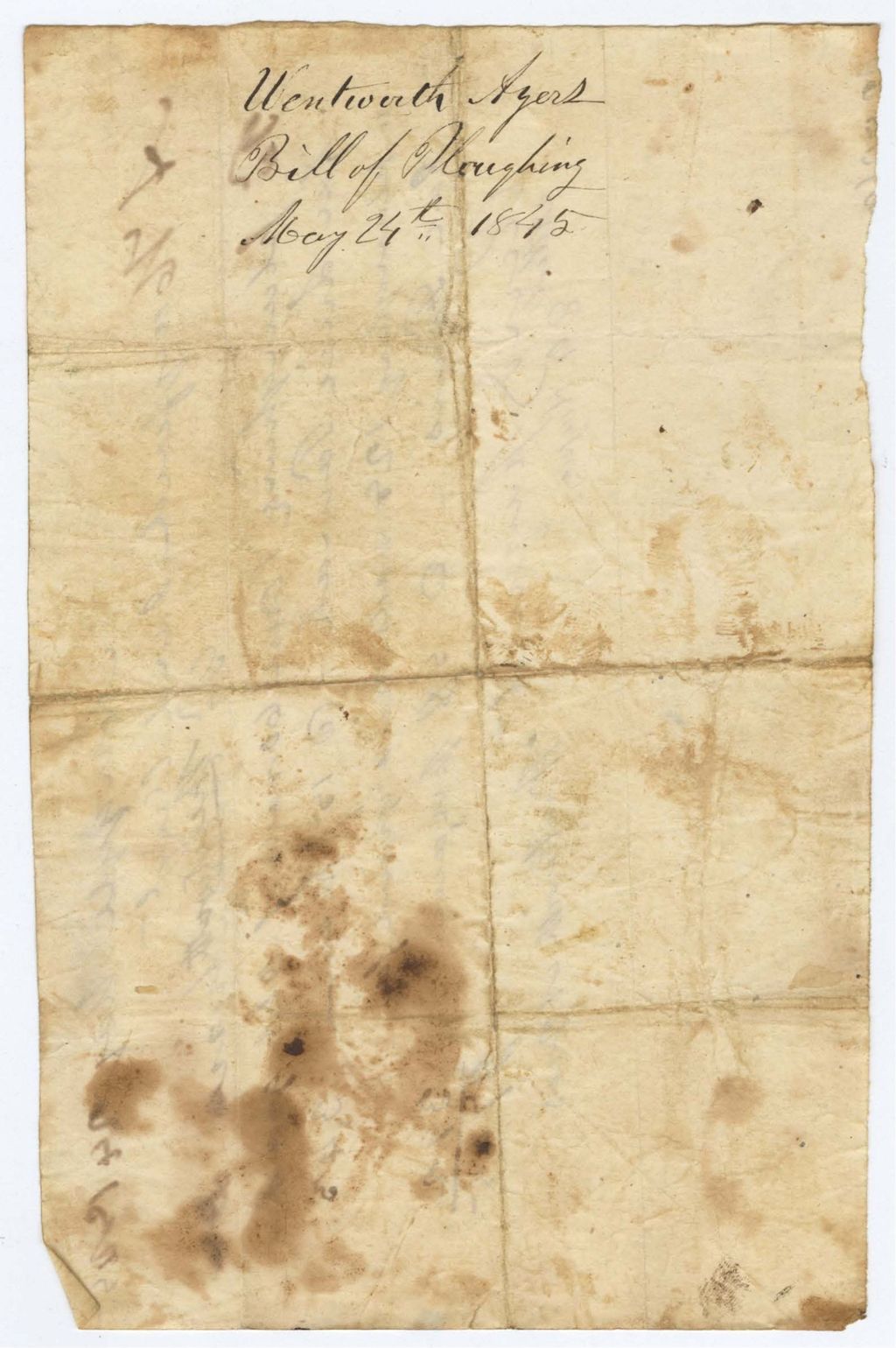 Miniature of Indian Fund (Page 14): Wentworth Ayers, Bill of Ploughing