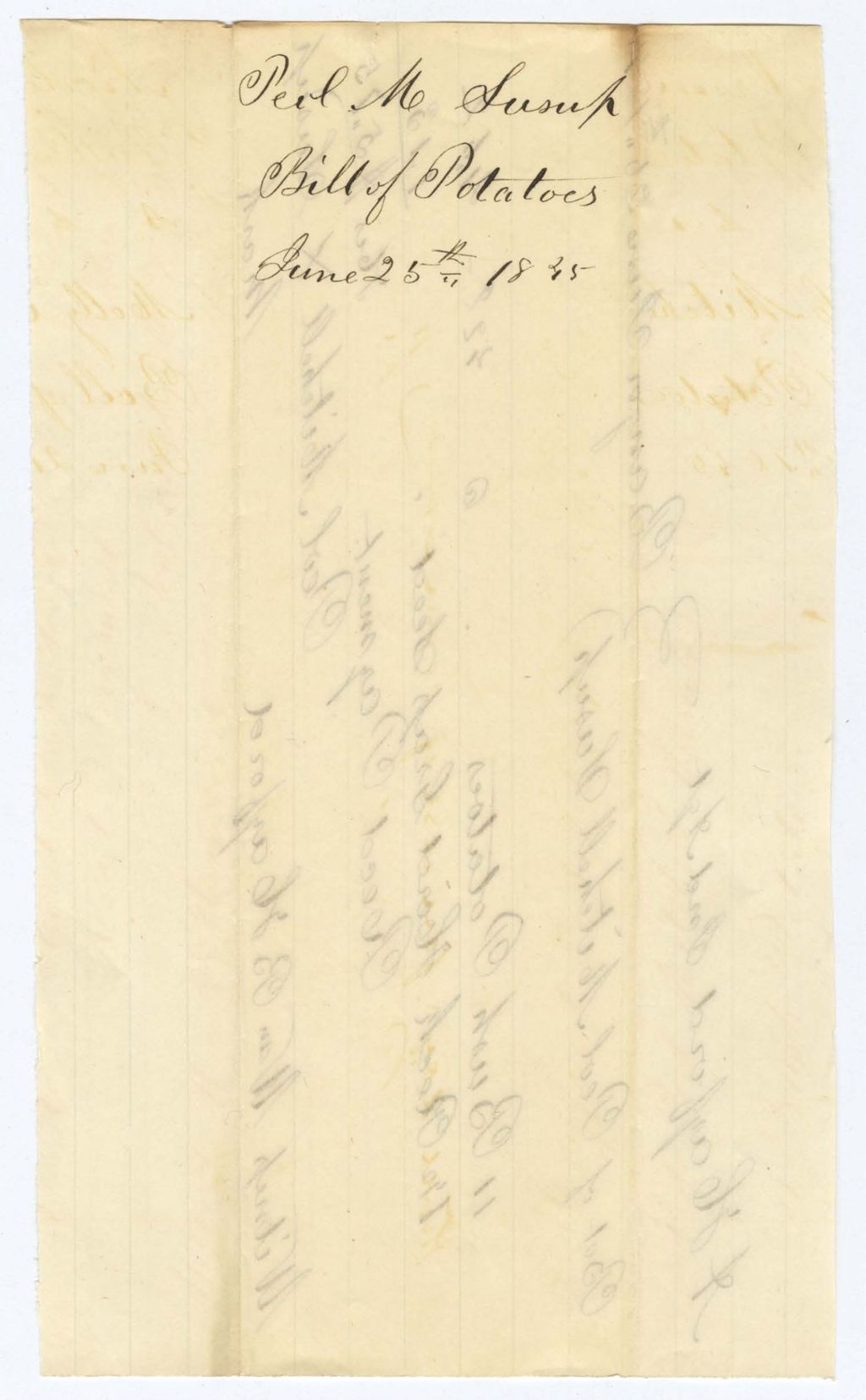 Miniature of Indian Fund (Page 16): Peol M. Susup, Bill of Potatoes