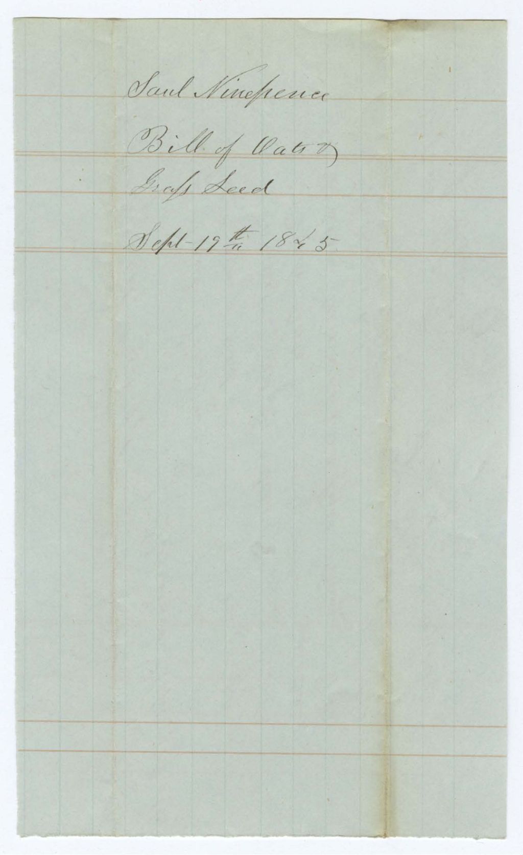 Miniature of Indian Fund (Page 23): Saul Ninepence, Bill of Oats