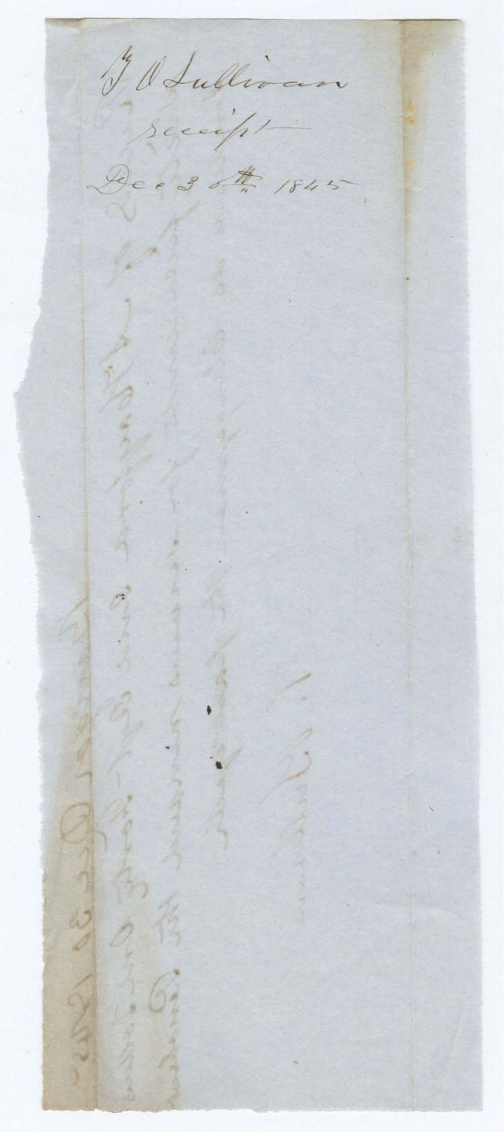 Miniature of Indian Fund (Page 31): T. [O'Sullivan?] Receipt