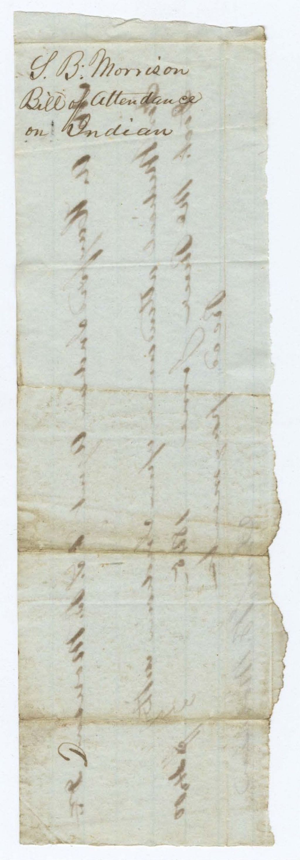 Miniature of Indian Fund (Page 31): J. B. Morrison, Bill of Medical Attendance
