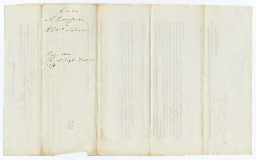 Miniature of Lease of portion of land on Orson Island to H. R. and W. [Loper?]