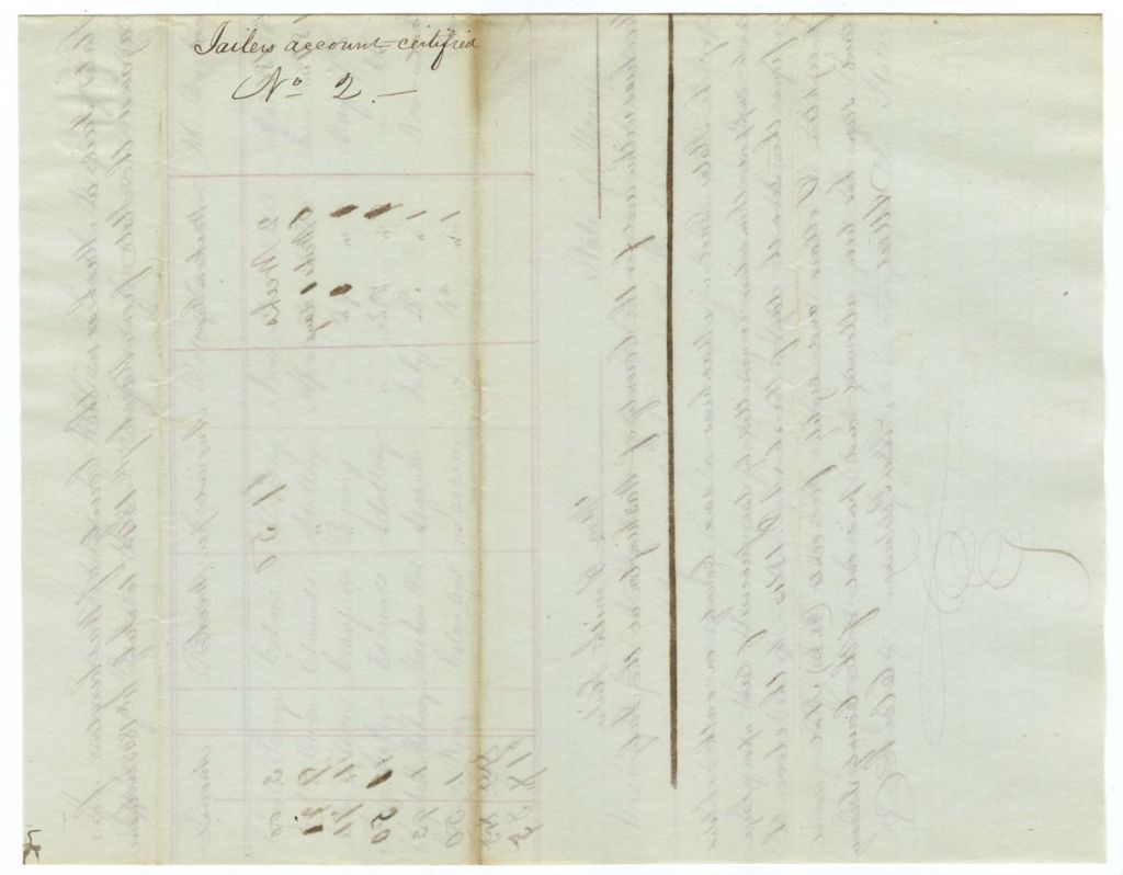 Miniature of No. 2:  Jailer's Certificate for board of prisoners - William Smith, Keeper of the State Jail in Machias in Washington County