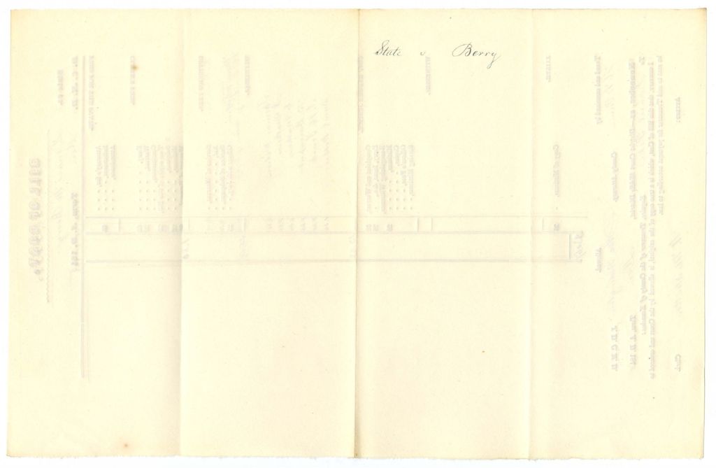 Miniature of Bill of Cost, State v. Dennis M. Berry