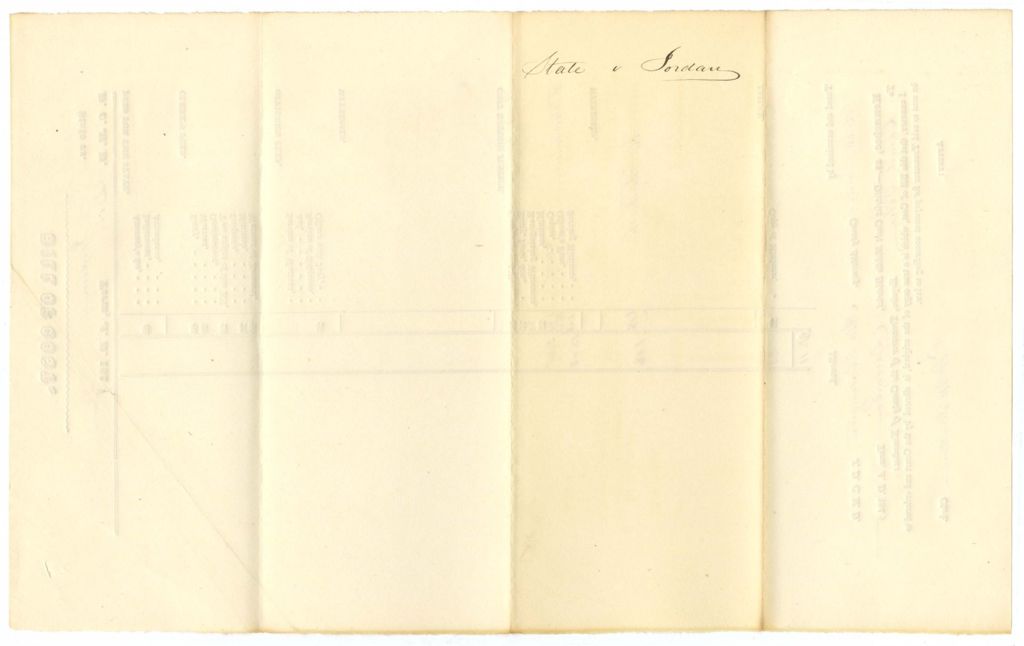 Miniature of Bill of Cost, State v. Jordan