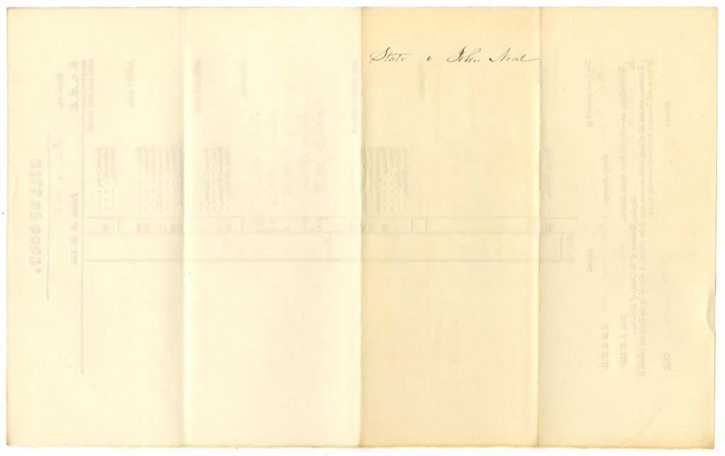 Miniature of Bill of Cost, State v. John Neal