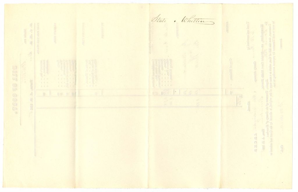 Miniature of Bill of Cost, State v. Whittier