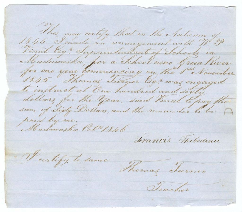 Miniature of Certification of Thomas Turner