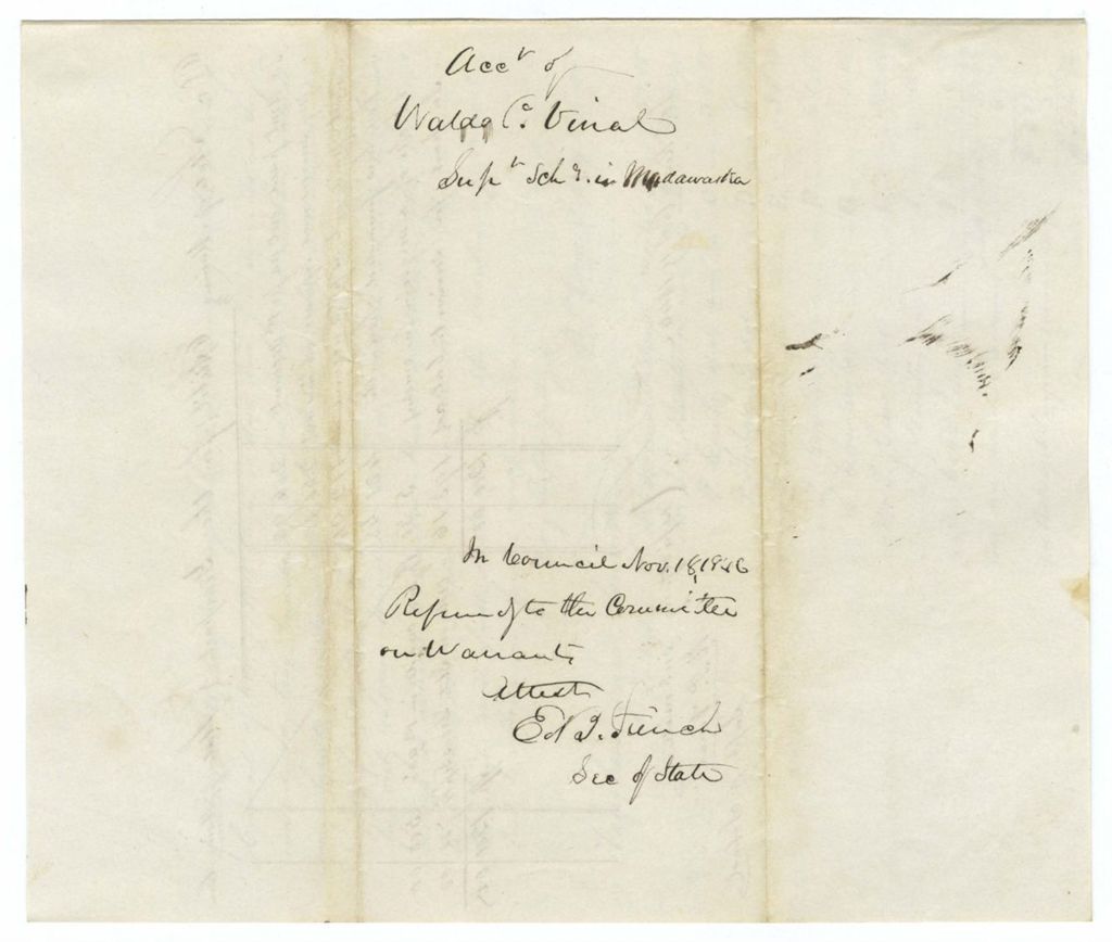 Miniature of Account of Waldo P. Vinal