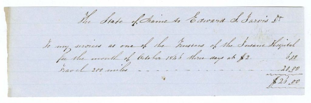 Miniature of Voucher, Edward S. Jarvis