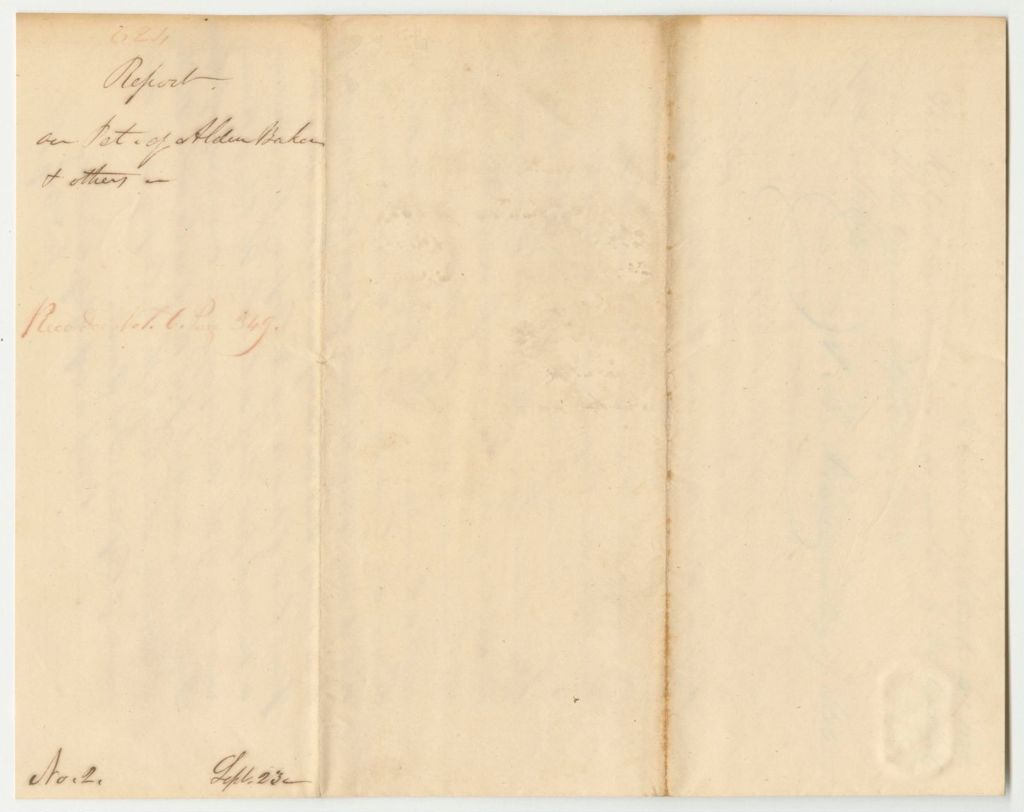 Miniature of Report 624: Report on the Petition Altering Militia Boundary Lines in Litchfield and Bowdoin