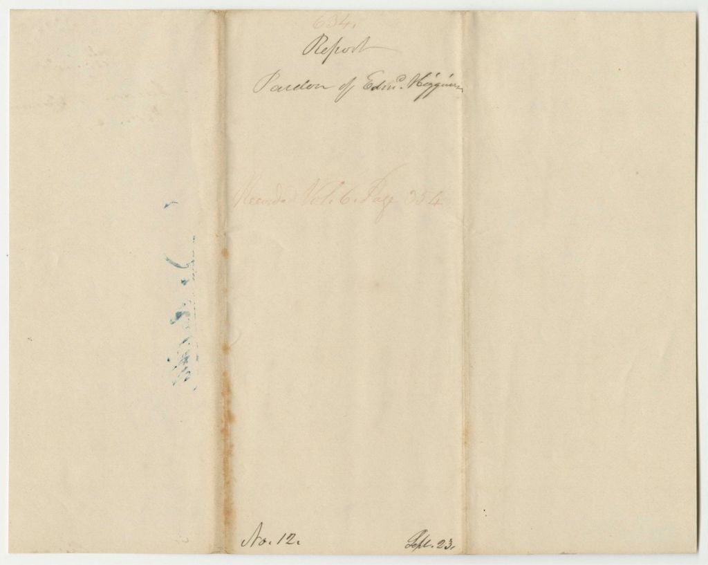 Miniature of Report 634: Report on a Pardon for Edmund Higgins