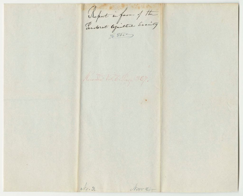 Miniature of Report 653: Report in Favor of The Penobscot Agricultural Society