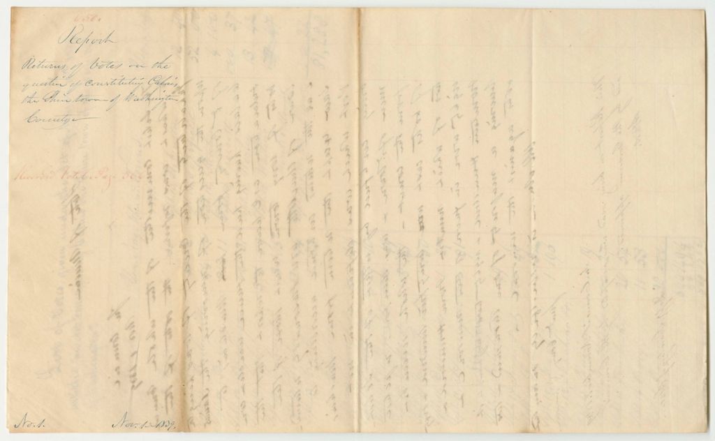 Miniature of Report 650: Return of Votes on the Question of Constituting Calais as the Shiretown of Washington County