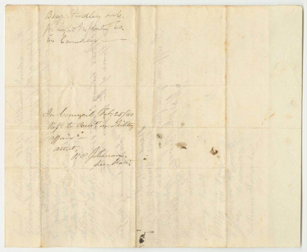 Miniature of Petition of Benjamin Studly for the Organization  of a Light Infantry Company in West Camden