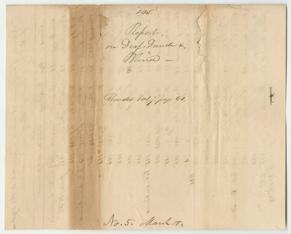 Miniature of Report 105: Report on the Deaf, Dumb, and Blind