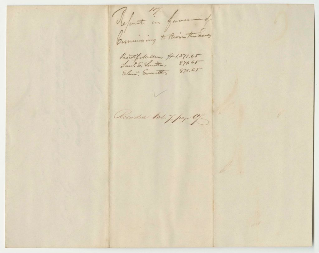 Miniature of Report 117: Report in Favor of the Commission to Revise the Laws