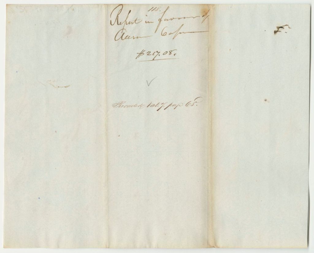 Miniature of Report 118: Report in Favor of Aaron Capen for Arresting Ira Batchelder, a Fugitive from Justice