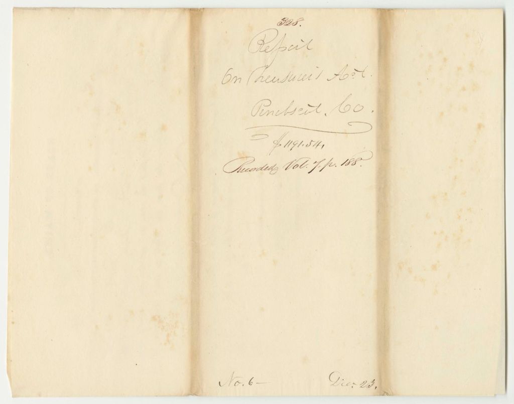 Miniature of Report 328: Report in the Account of Isaac C. Hayes, Penobscot County Treasurer